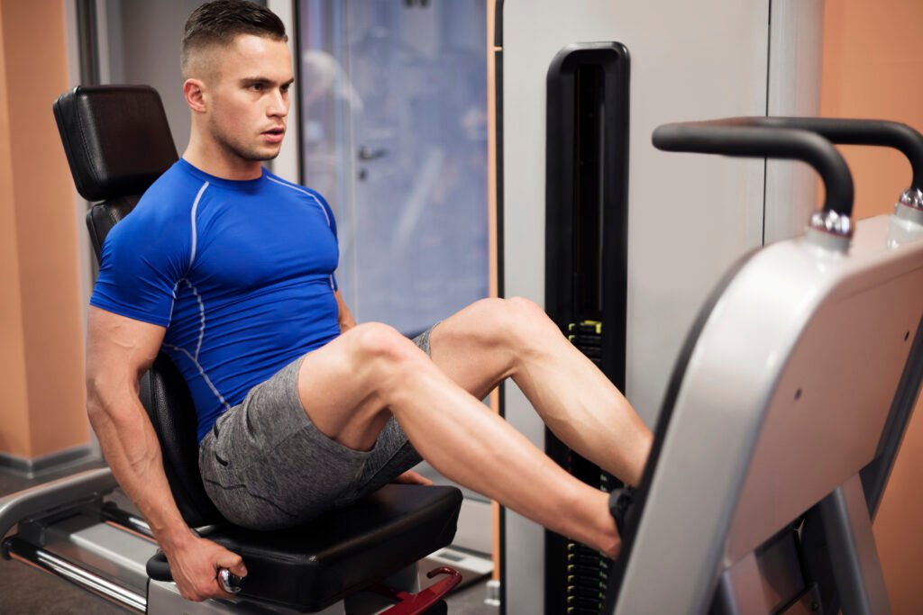 
Leg exercise machine
<a href="https://www.freepik.com/free-photo/man-exercising-leg-press-machine_13132517.htm#fromView=search&page=1&position=0&uuid=3db5c120-7301-4940-8512-aca1243a1509">Image by gpointstudio on Freepik</a>